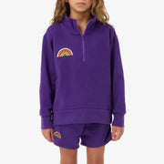 Kids Rainbow Half-Zip Sweater & Shorts Set