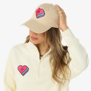 Cream Hearts Hat (One-Size)