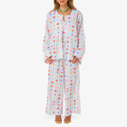 White Flower Pants Set