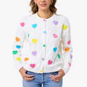 White Hearts Cardigan