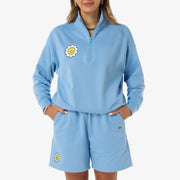 Daisy Half-Zip Sweater & Shorts Set