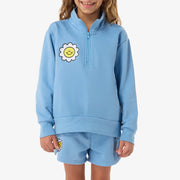 Kids Daisy Half-Zip Sweater & Shorts Set