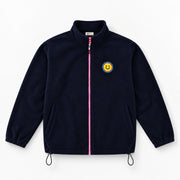 Navy Smiley Polar Fleece Jacket