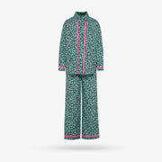 Green Leopard Pants Set