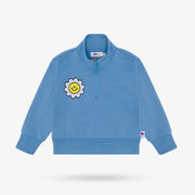 Kids Daisy Half-Zip Sweater & Shorts Set