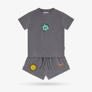 Kids Grey Puff Set