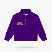 Kids Rainbow Half-Zip Sweater & Shorts Set