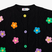 Black Flowers Cardigan