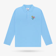 Blue Flowers Polo Pants Set