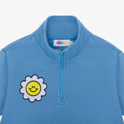 Kids Daisy Half-Zip Sweater & Shorts Set