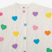 White Hearts Cardigan