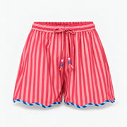 Berry Stripe Shorts Set