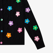 Black Flowers Cardigan