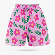 Pink Flower Shorts Set