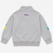 Kids Grey Happy Zip-Up Sweater + Shorts Set