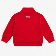 Kids Red Heart Zip-Up Sweater + Shorts Set