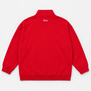 Red Heart Zip-Up Sweater + Shorts Set