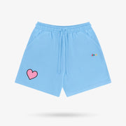 Blue Flowers Polo Shorts Set