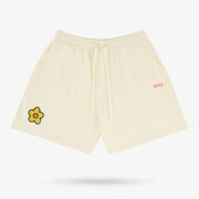 Cream Hearts Shorts Set